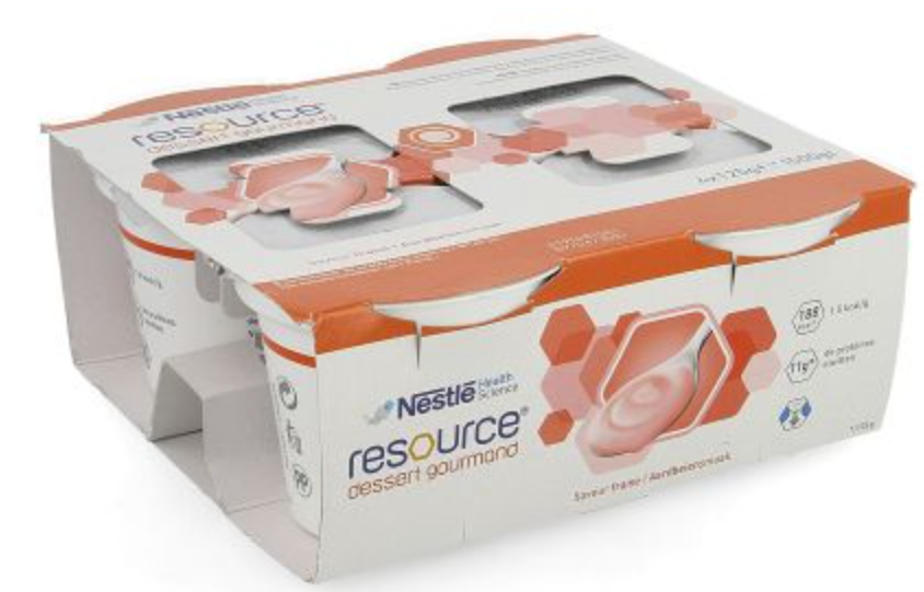 Nestlé Resource Dessert Gourmand Erdbeere (4x125g)