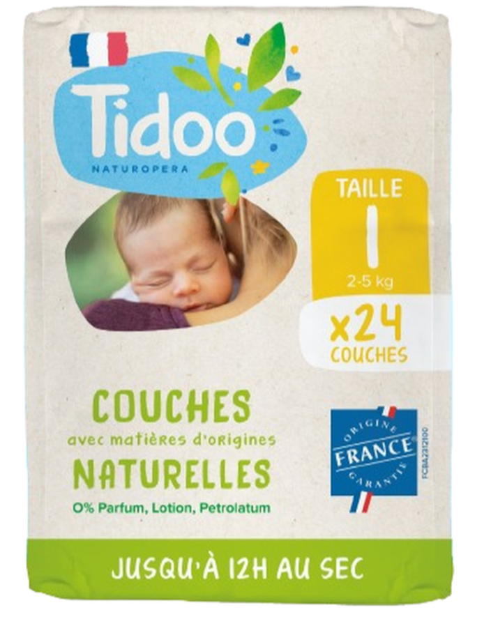Tidoo Windeln für Neugeborene, Grösse T1/XS, 2-5kg (24 Stk)