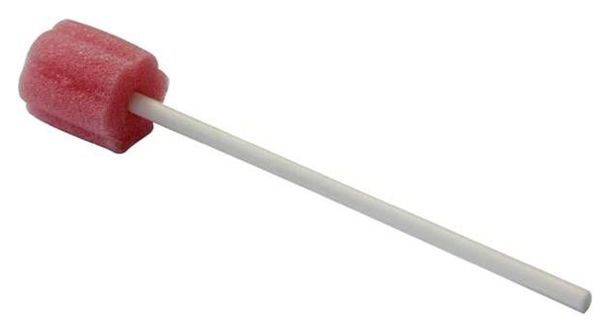 medika Basic Mundpflegestäbchen pink, unbehandelt, 11cm (50 Stk)