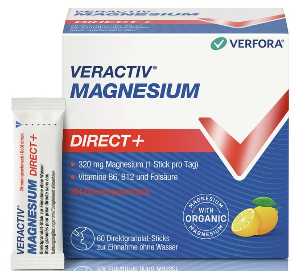 VERACTIV Magnesium Direct+ Zitrone Sticks (60 Stk)