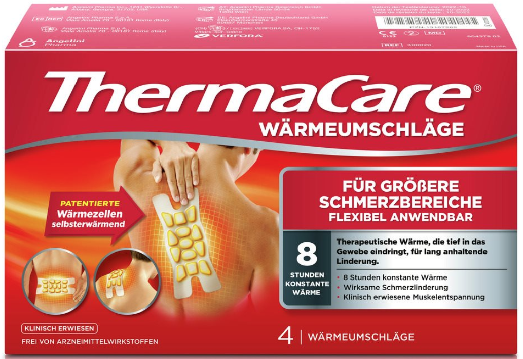 ThermaCare Wärmeumschläge für grössere Schmerzbereiche (4 Stk)