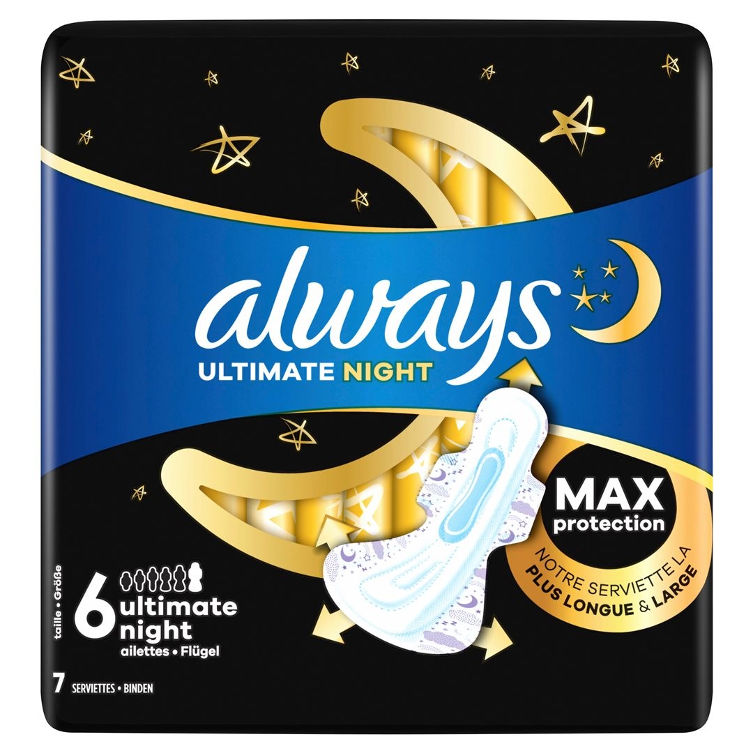 Always Ultra Binde Ultimate Night, mit Flügel (7 Stk)