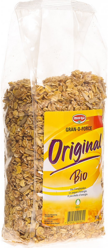 MORGA GRANOFORCE Müesli Original Rohrzucker Bio Knospe (750g)