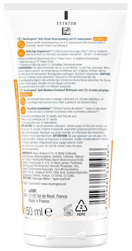 Neutrogena Anti-Pickel Waschpeeling (150ml)