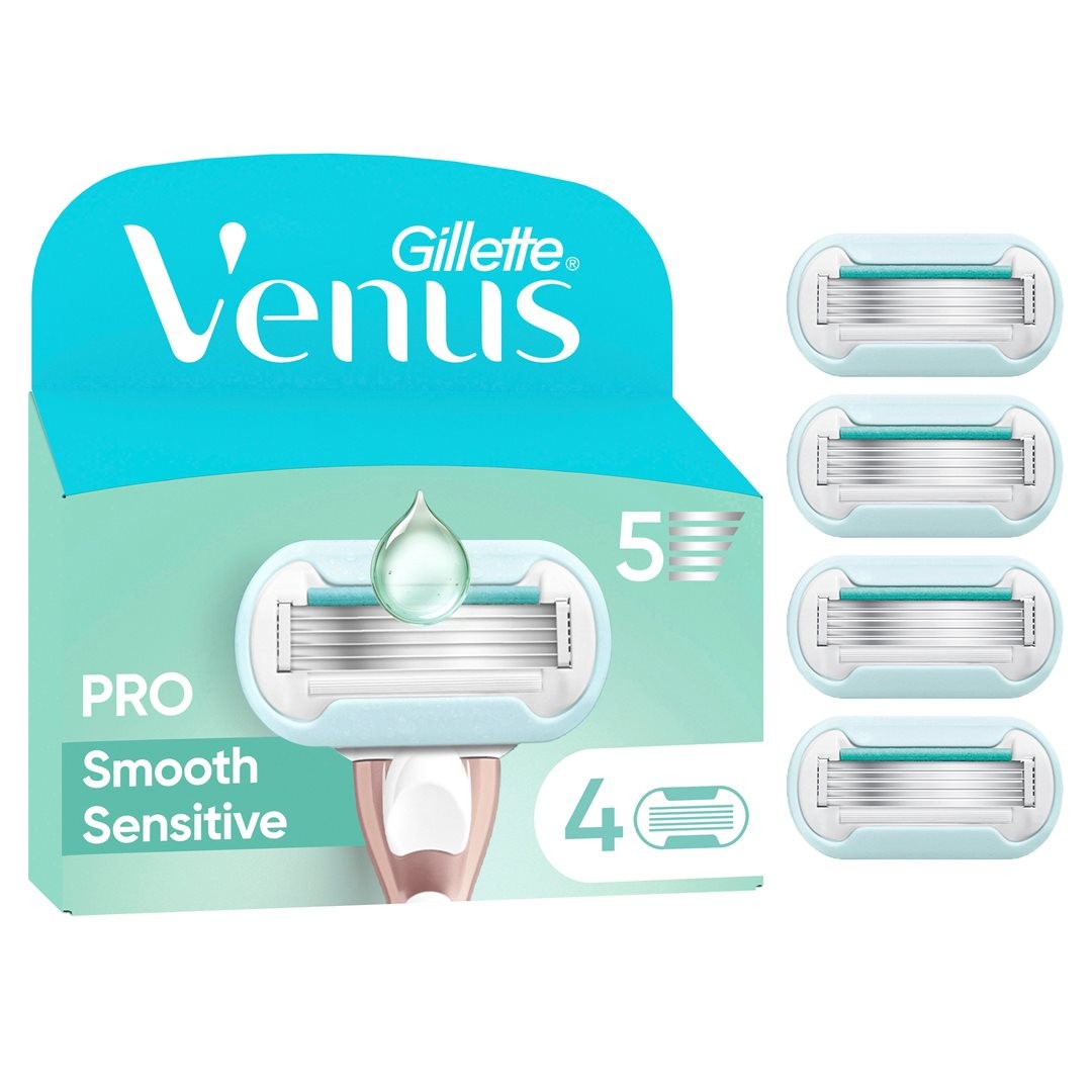 Gillette Venus Pro Smooth Sensitive Systemklingen (4 Stk)