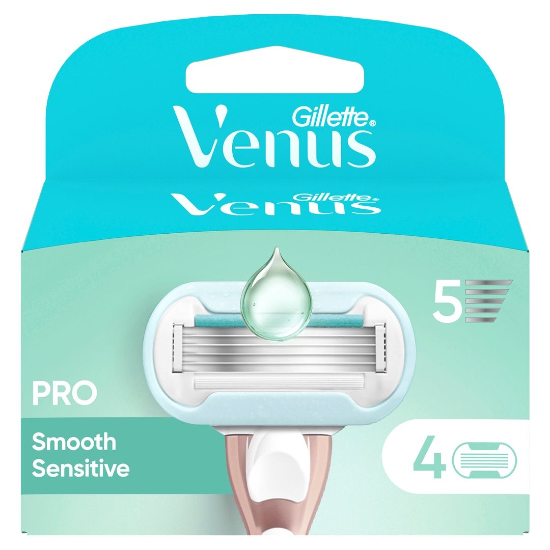 Gillette Venus Pro Smooth Sensitive Systemklingen (4 Stk)