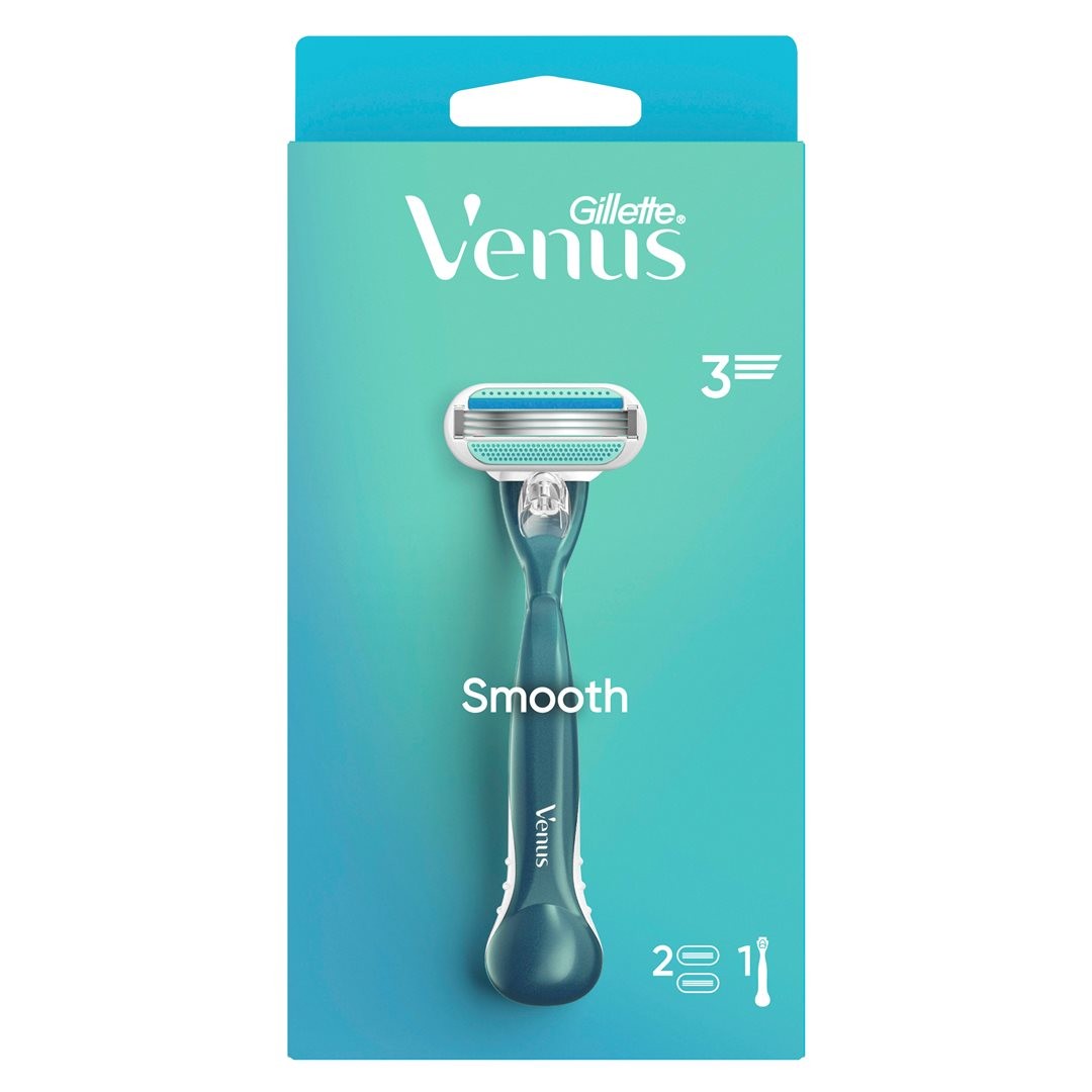 Gillette Venus Smooth Rasierapparat, inkl. 2 Klingen (1 Stk)