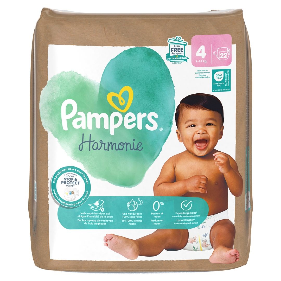 Pampers Harmonie Grösse 4, 9-14kg Single Pack (22 Stk)