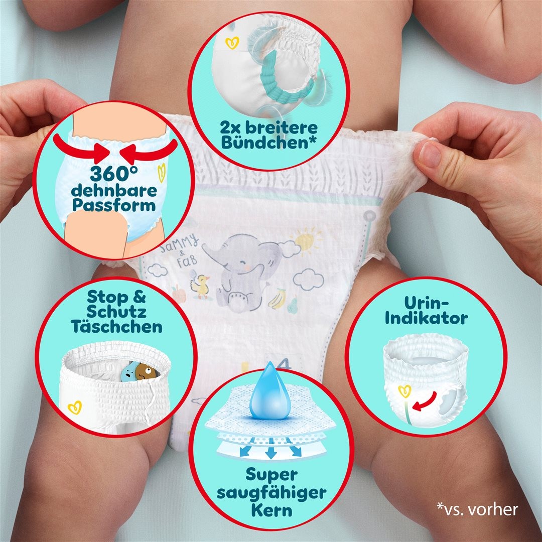 Pampers Premium Protection Pants, Grösse 6, 13-19kg Extra Large, Sparpack (27 Stk)
