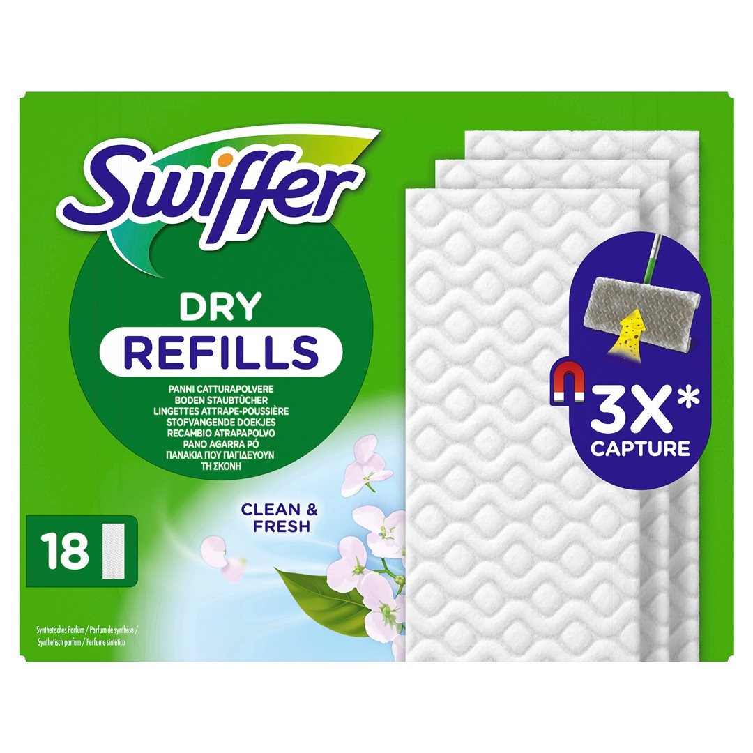 Swiffer Trocken Wischtücher Nachfüllpack mit Duft (18 Stk)