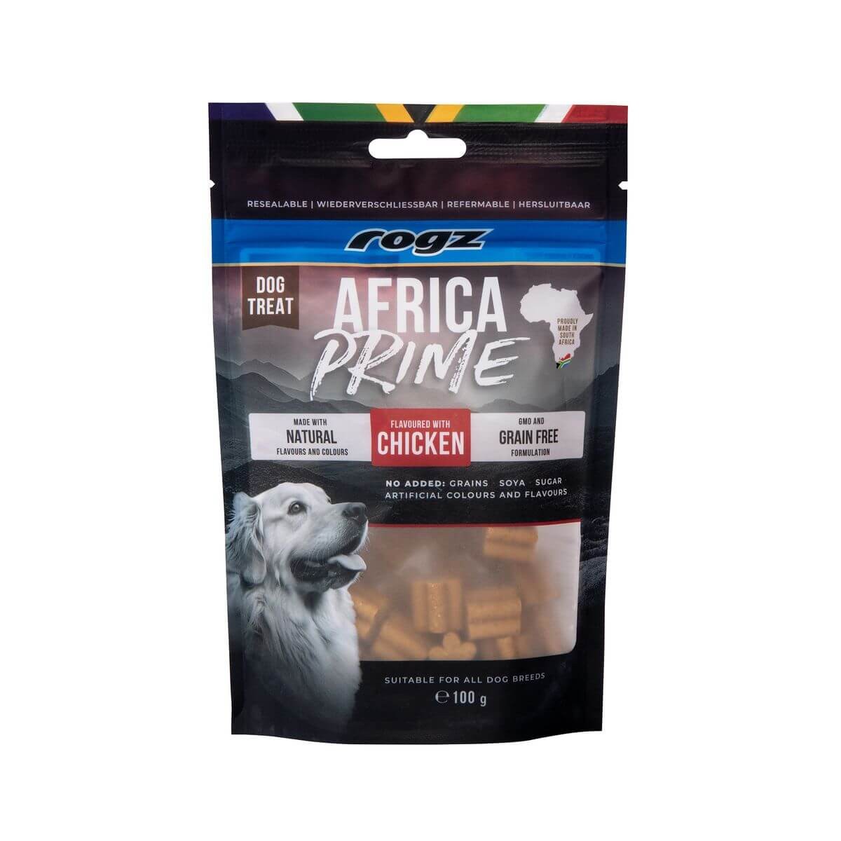 rogz Africa Prime Poulet Snack für Hunde (115g)