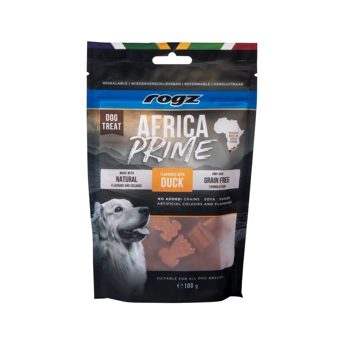 rogz Africa Prime Ente Snack für Hunde (115g)