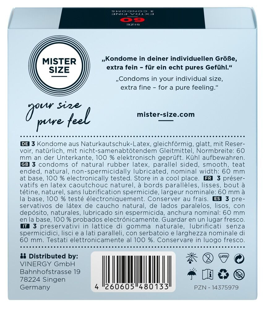 MISTER SIZE 60mm Kondom (3 Stk)