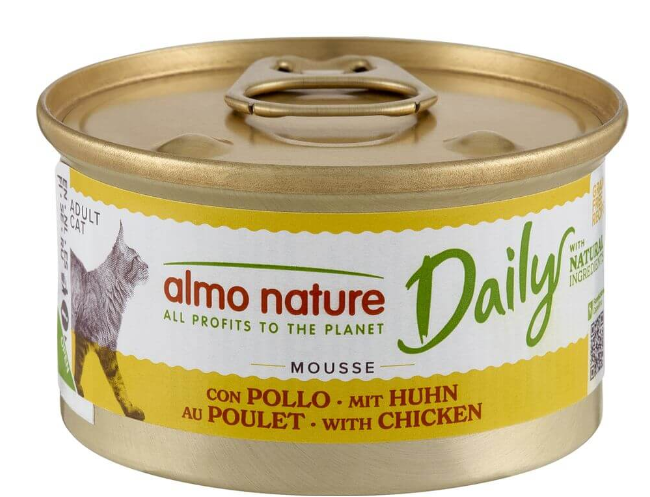 Almo Nature Daily Mousse mit Huhn, Nassfutter für Katzen (85g)