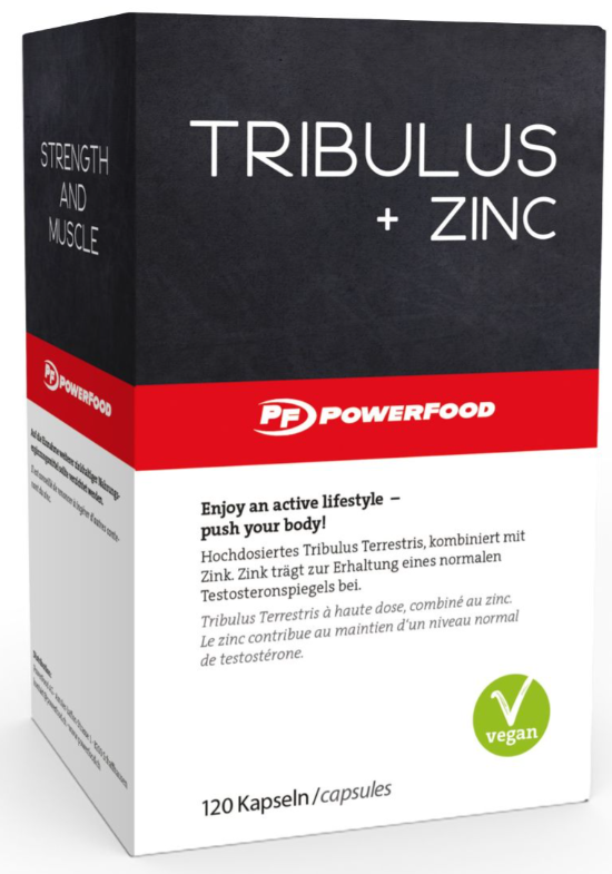 PowerFood Tribulus + Zinc Kapseln (120 Stk)
