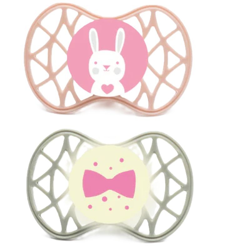 nuvita AIR.55 symmetrischer Nuggi Bunny, ab 0 Monate (2 Stk)
