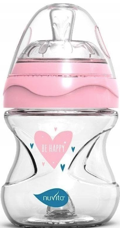 nuvita Anti-Kolik-Babyflasche pink aus Glas 140ml, ab 0 Monate (1 Stk)