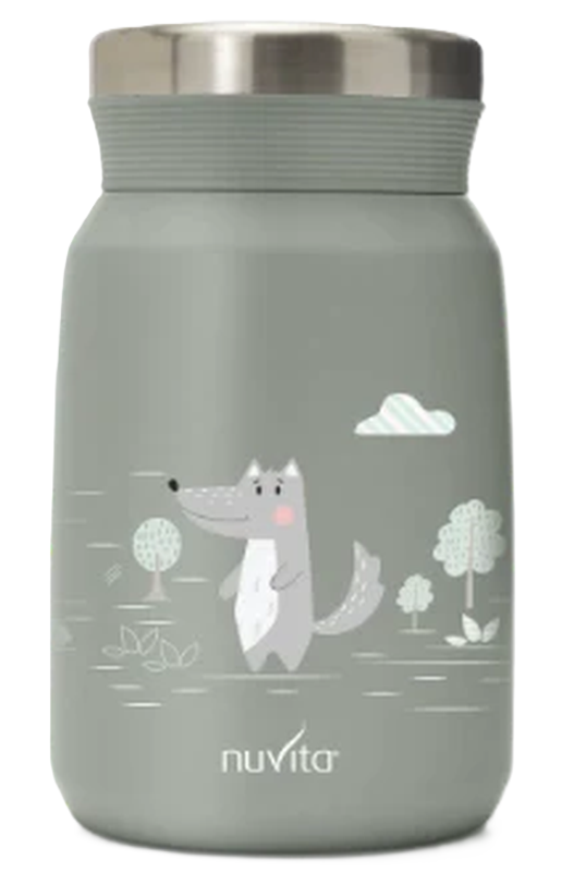 nuvita Thermobehälter aus Edelstahl grün, 500ml (1 Stk)