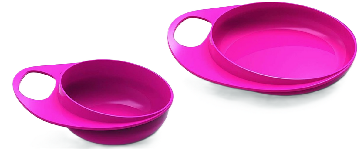 nuvita EasyEating Entwöhnungsteller-Set pink (2-teilig)