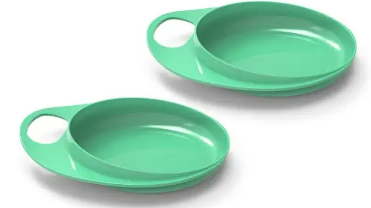 nuvita EasyEating Entwöhnungsteller-Set grün (2-teilig)