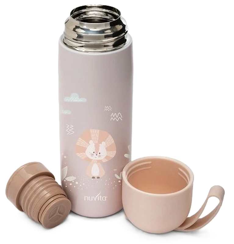 nuvita Thermosflasche mit Trinkbecher rosa, 400ml (1 Stk)