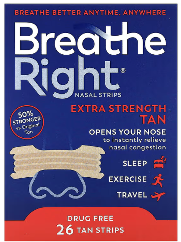 Breathe Right Nasenpflaster extrastark hautfarben (26 Stk)