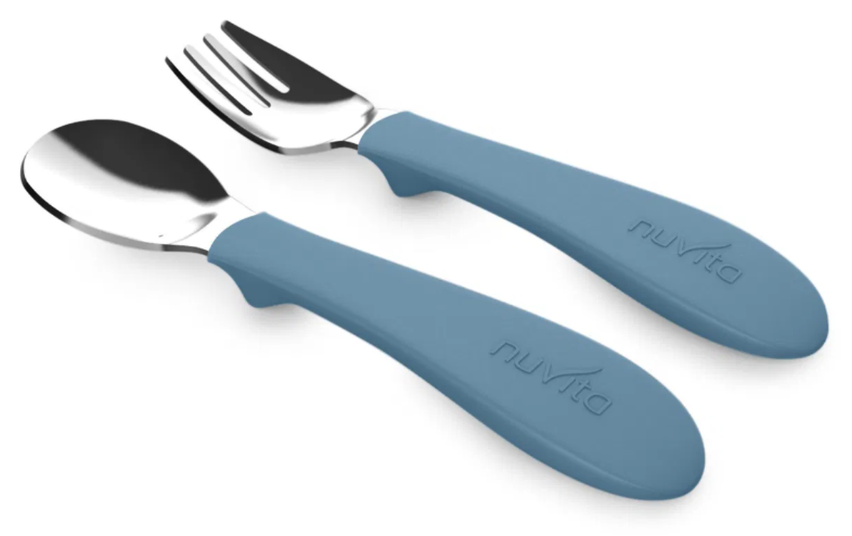 nuvita Edelstahlbesteck Set blau (2-teilig)