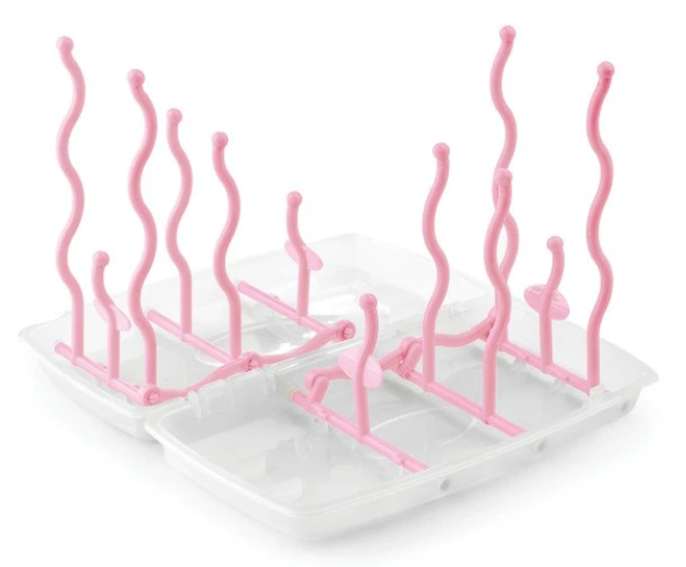 nuvita faltbarer Flaschenständer pink, für Babyflaschen zum Trocknen (1 Stk)