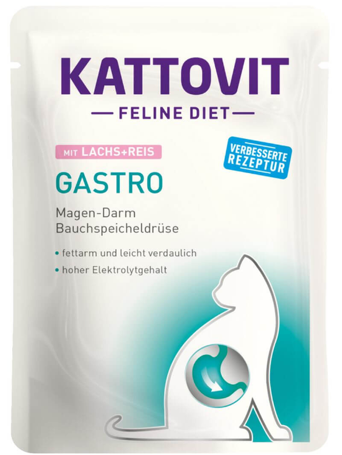 Kattovit Gastro mit Lachs und Reis (85g)