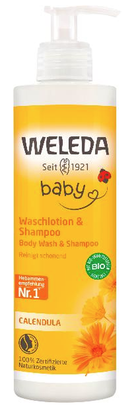 Weleda Baby Calendula Waschlotion & Shampoo (400 ml)