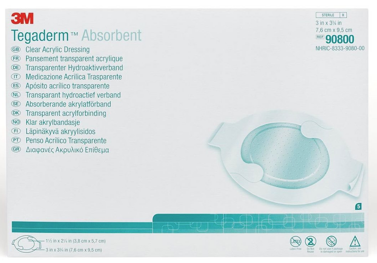 3M Tegaderm absorbierender Wundverband 7.6x9.5cm (10 Stk)
