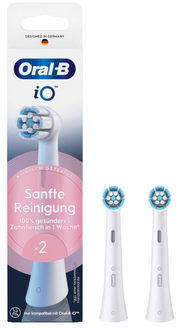Oral-B iO Aufsteckbürsten Sanfte Reinigung, weiss (2 Stk)