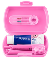 Curaprox Kids Travel Set pink (3-teilig)