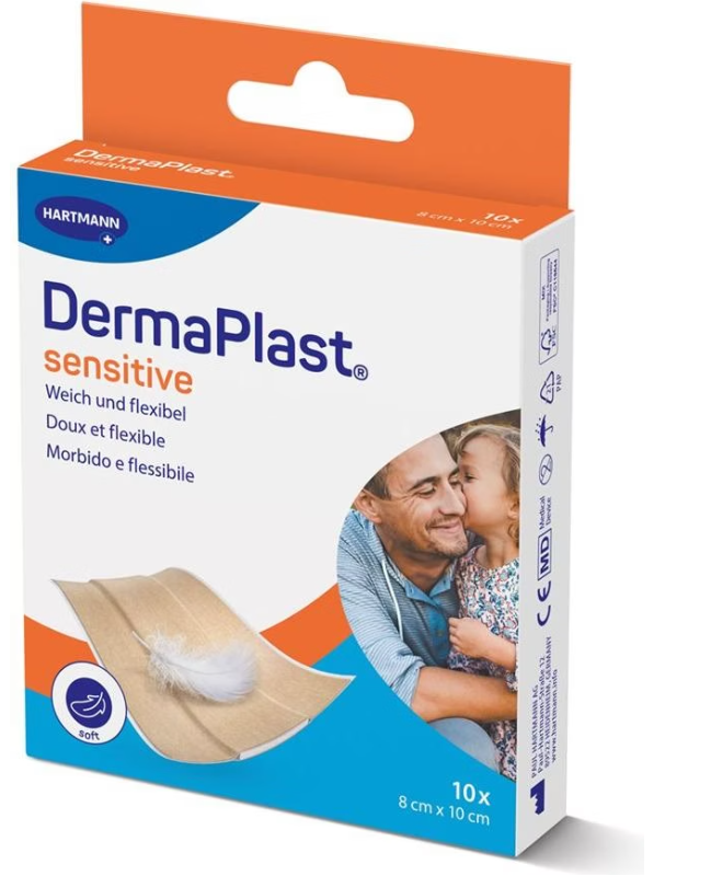 DermaPlast sensitive Schnellverband 8x10cm (10 Stk)