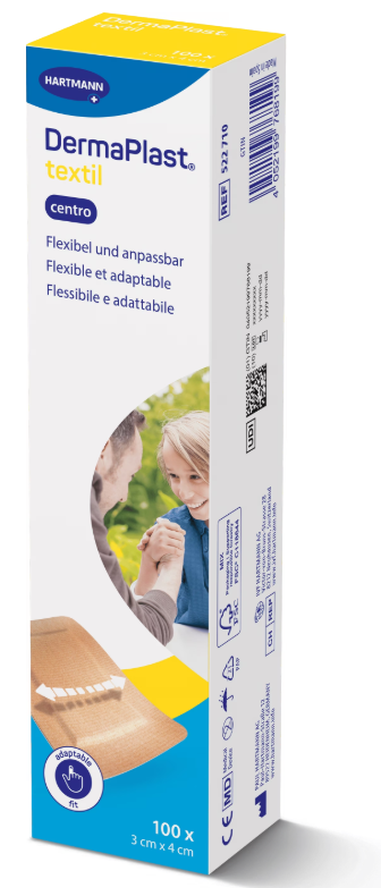 DermaPlast textil Centro 3x4cm beige (100 Stk)