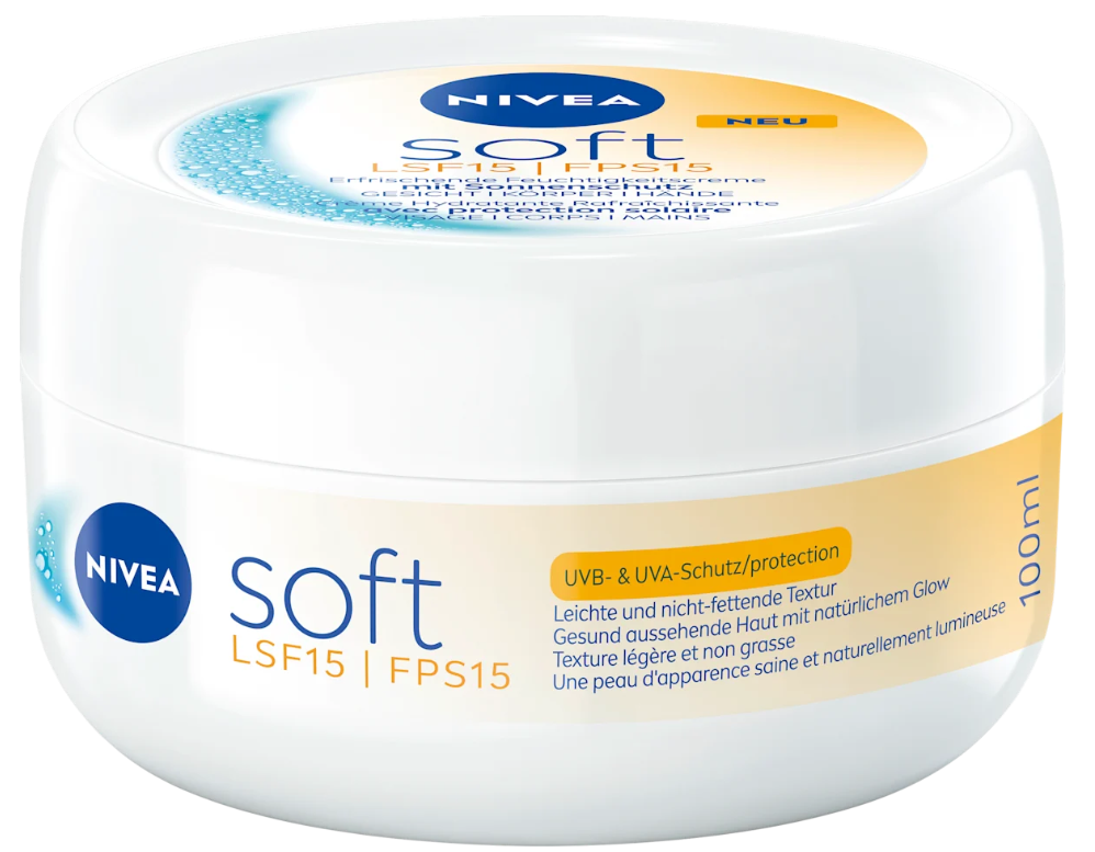 Nivea erfrischende Feuchtigkeitscreme soft mit LSF 15 (100ml)