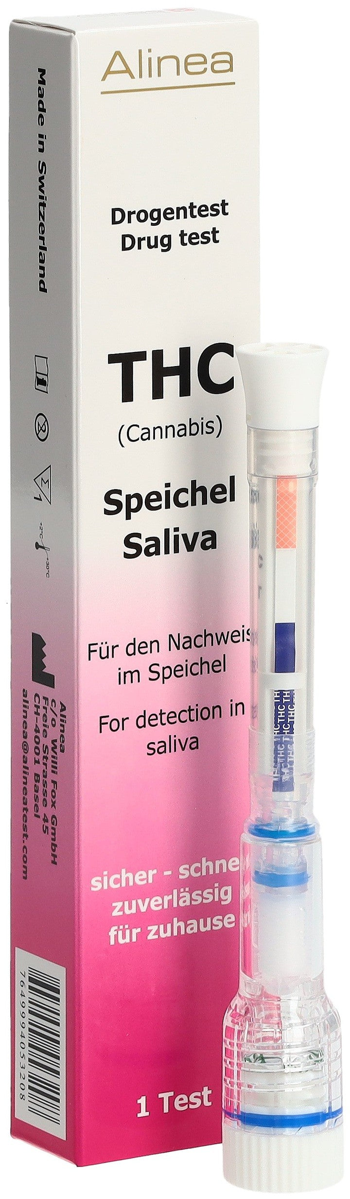 Alinea Drogen-Selbsttest Privatpersonen, THC, Speichel (1 Stk)