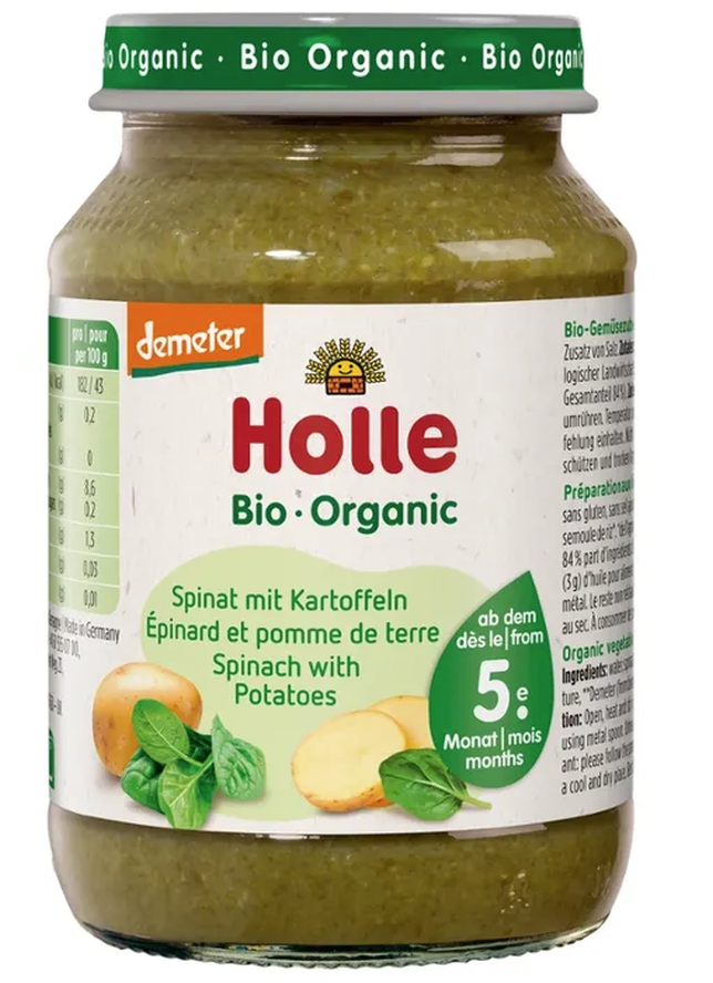 Holle Bio Spinat mit Kartoffeln (190g)