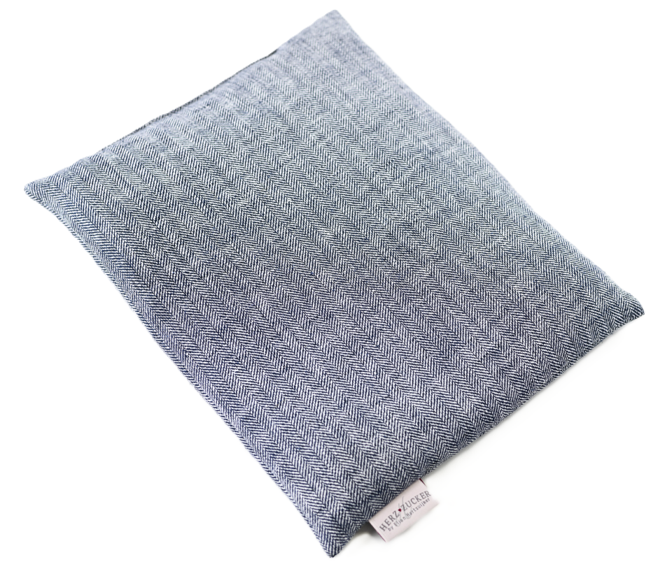 HERZZUCKER Raps-Wärmekissen 26x21cm Leinen blau (1 Stk)