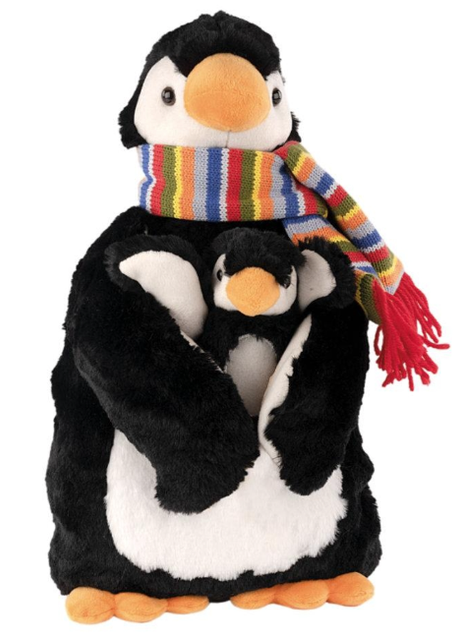 Sänger Wärmflasche und Kirschkernkissen, Kuschelfamilien-Set Pinguin (2-teilig)