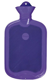 Sänger 2-Liter-Wärmflasche aus Gummi, beidseitig mit Lamelle, fliederfarben (1 Stk)