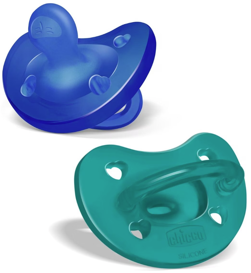 Chicco Physiologischer Beruhigungssauger Silikon Soft blau/türkis, 16-36 Monate (2 Stk)