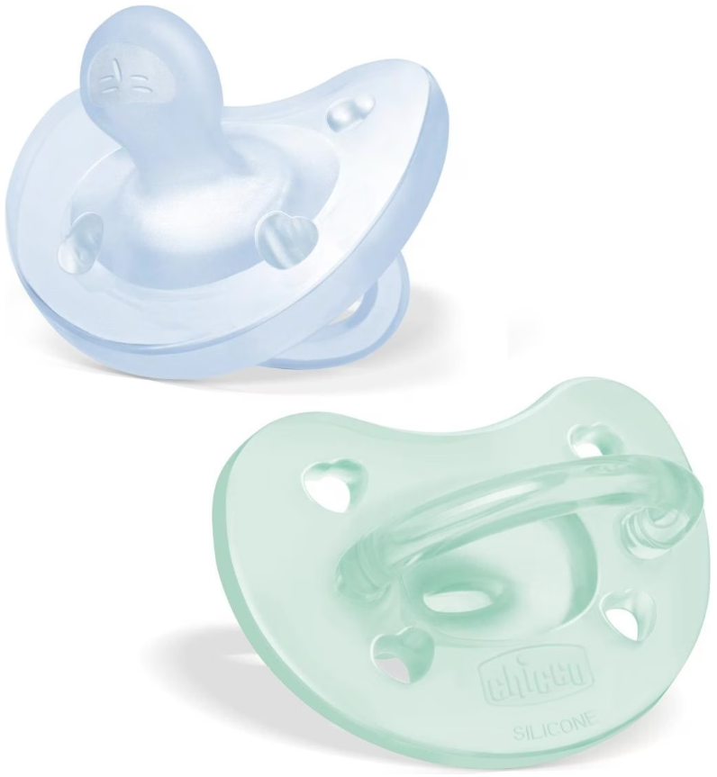 Chicco Physiologischer Beruhigungssauger Silikon Soft blau/türkis, 2-6 Monate (2 Stk)