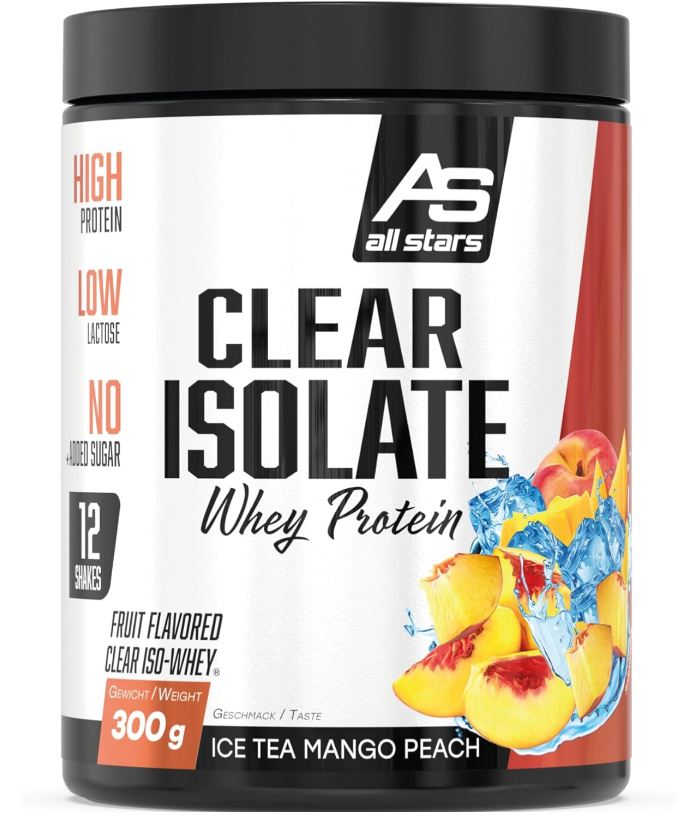 All Stars Clear Isolate Whey Protein Ice Tea Mango Peach (300g)