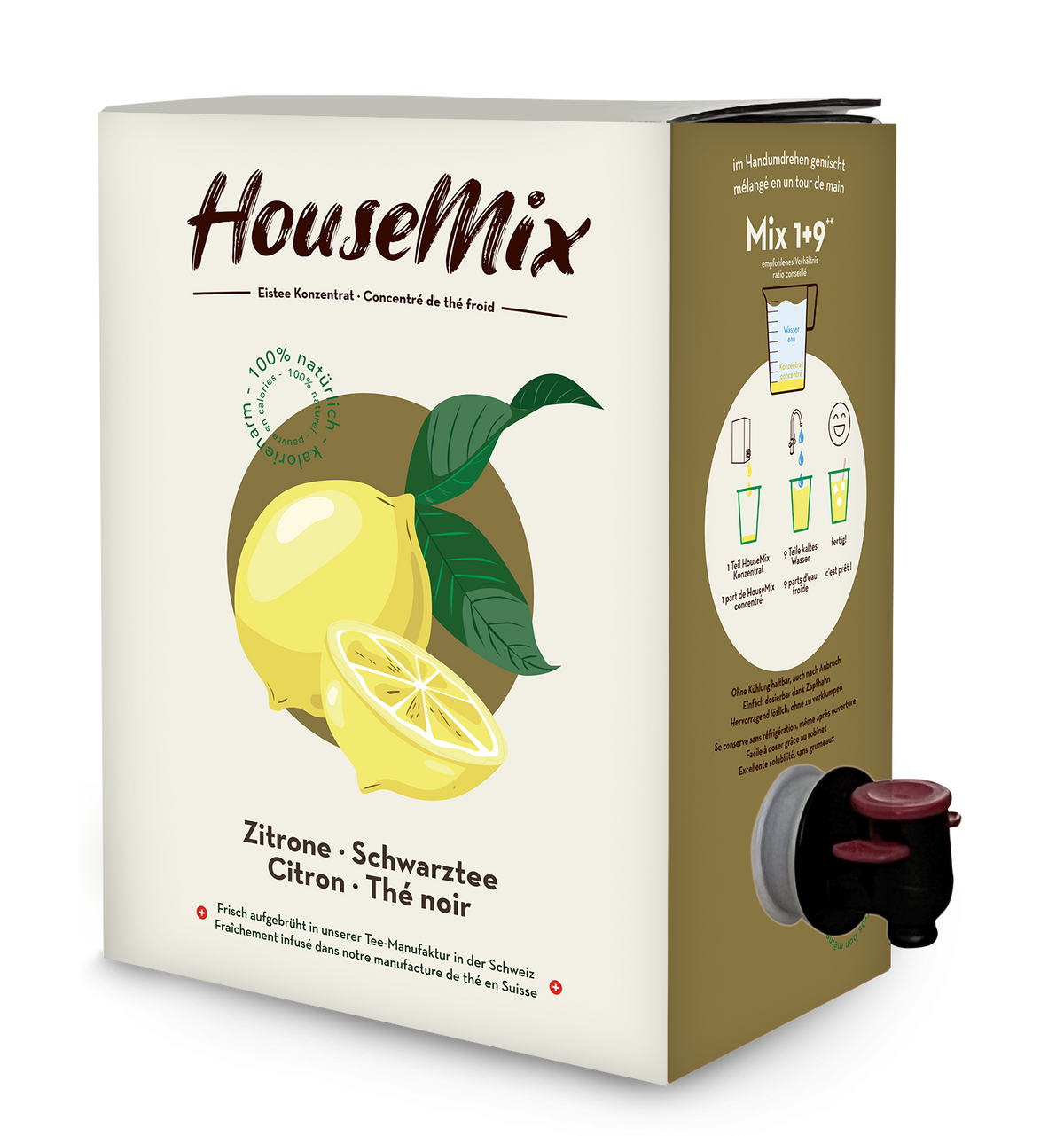 HouseMix Eistee Konzentrat, Zitrone & Schwarztee (3 Liter)