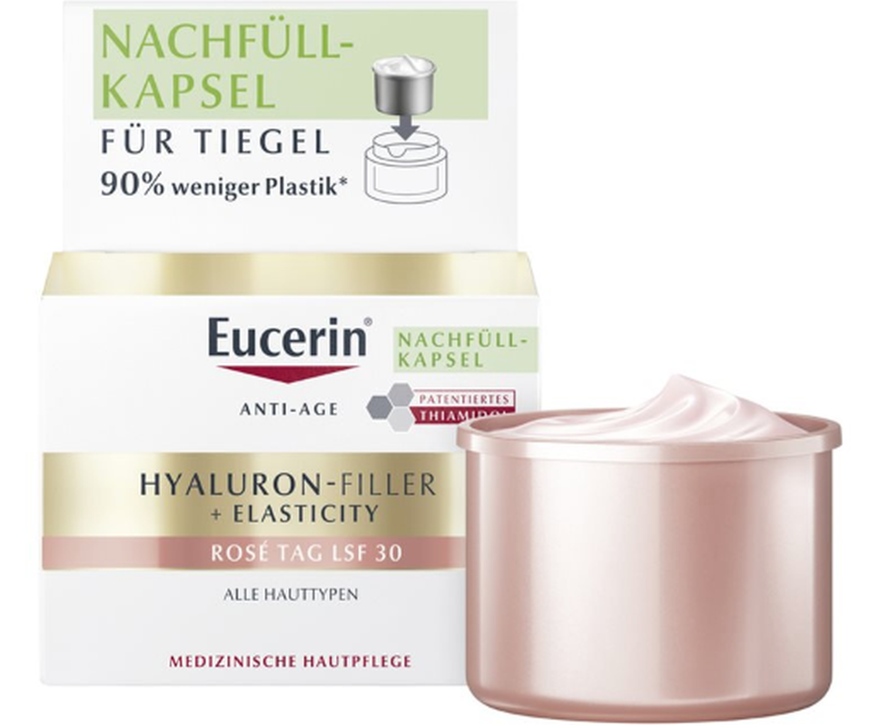Eucerin HYALURON-FILLER + ELASTICITY Rosé Tag LSF 30 Nachfüllkapsel (50ml)