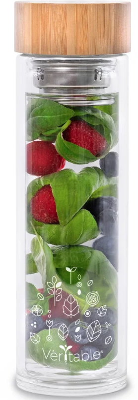 Véritable isothermische Glas-Trinkflasche, 450ml (1 Stk)