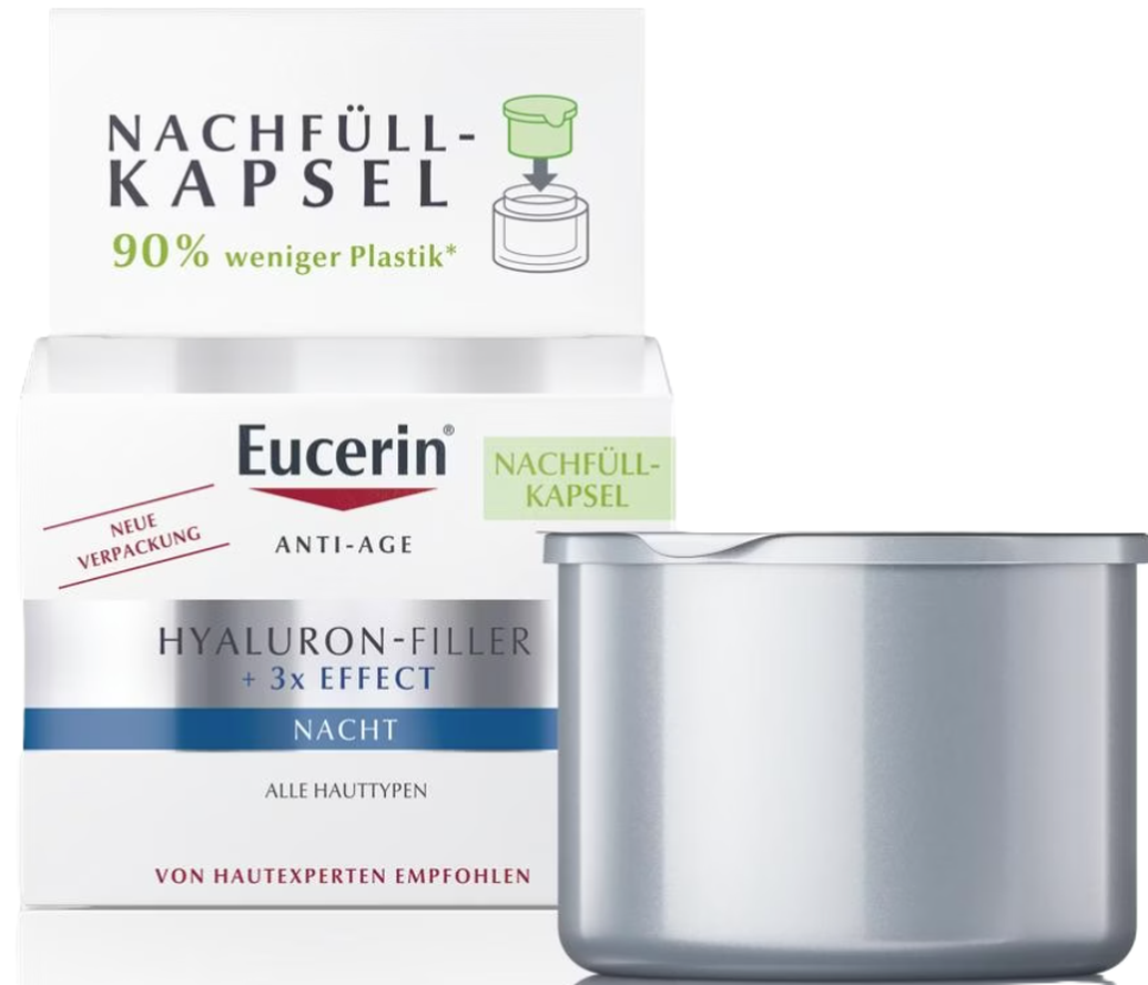 Eucerin HYALURON-FILLER + 3x EFFECT straffende Nachtpflege Nachfüllkapsel (50ml)