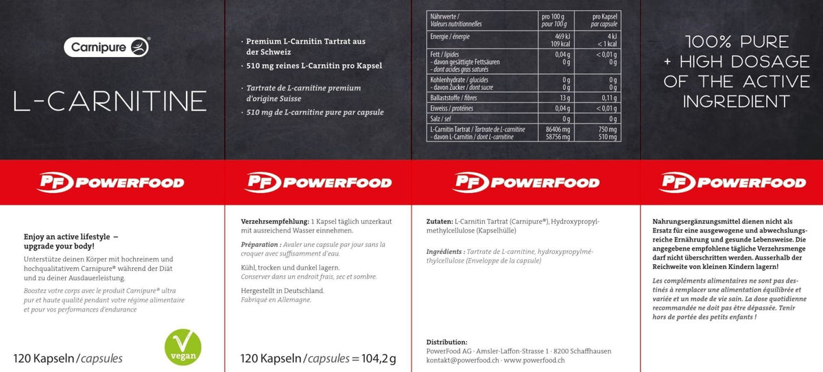 PowerFood L-Carnitine (120 Kapseln)