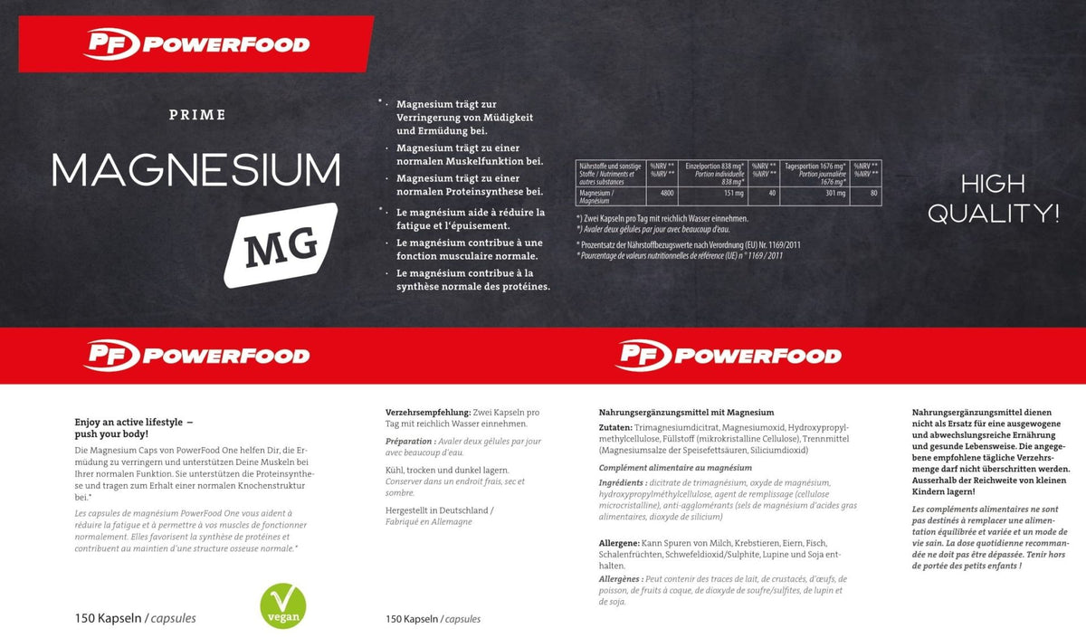 PowerFood Magnesium (150 Kapseln)